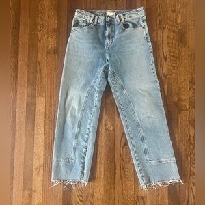 Free People Risk Taker Raw Hem Straight Jeans